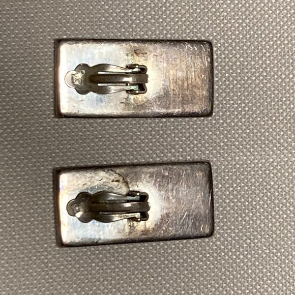 Sterling Silver Clip-On Earrings with Baltic Amber - Picture 3 of 4